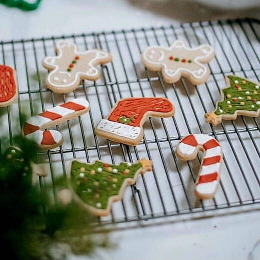 Festival Red And Green Swirl Cookies