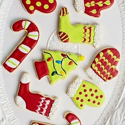 Festival Red And Green Swirl Cookies