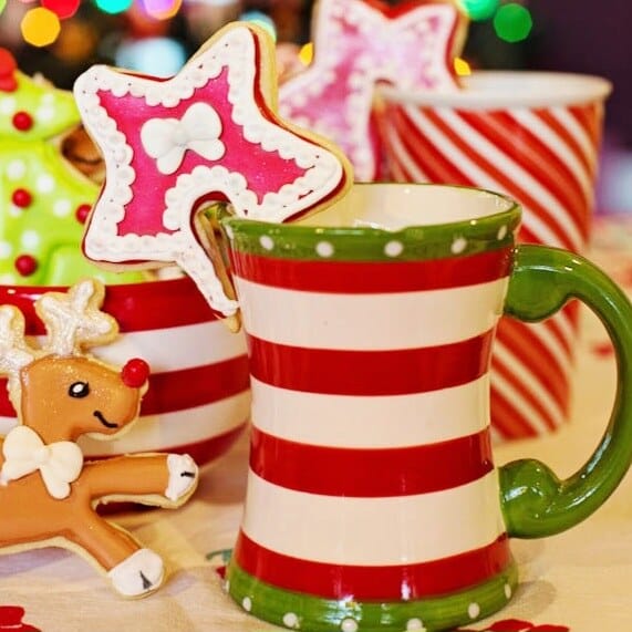 Festival Red And Green Swirl Cookies