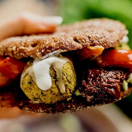 Crunchy Homemade Falafel Pita Pockets