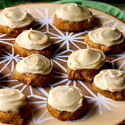 Pumpkin Spice Cookies With Creamy Cheese Frosting