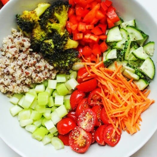 Healthy Quinoa Bowl With Roasted Vegetables