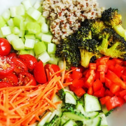 Healthy Quinoa Bowl With Roasted Vegetables