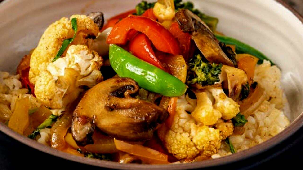 Savoury Sautéed Vegetables With Rice