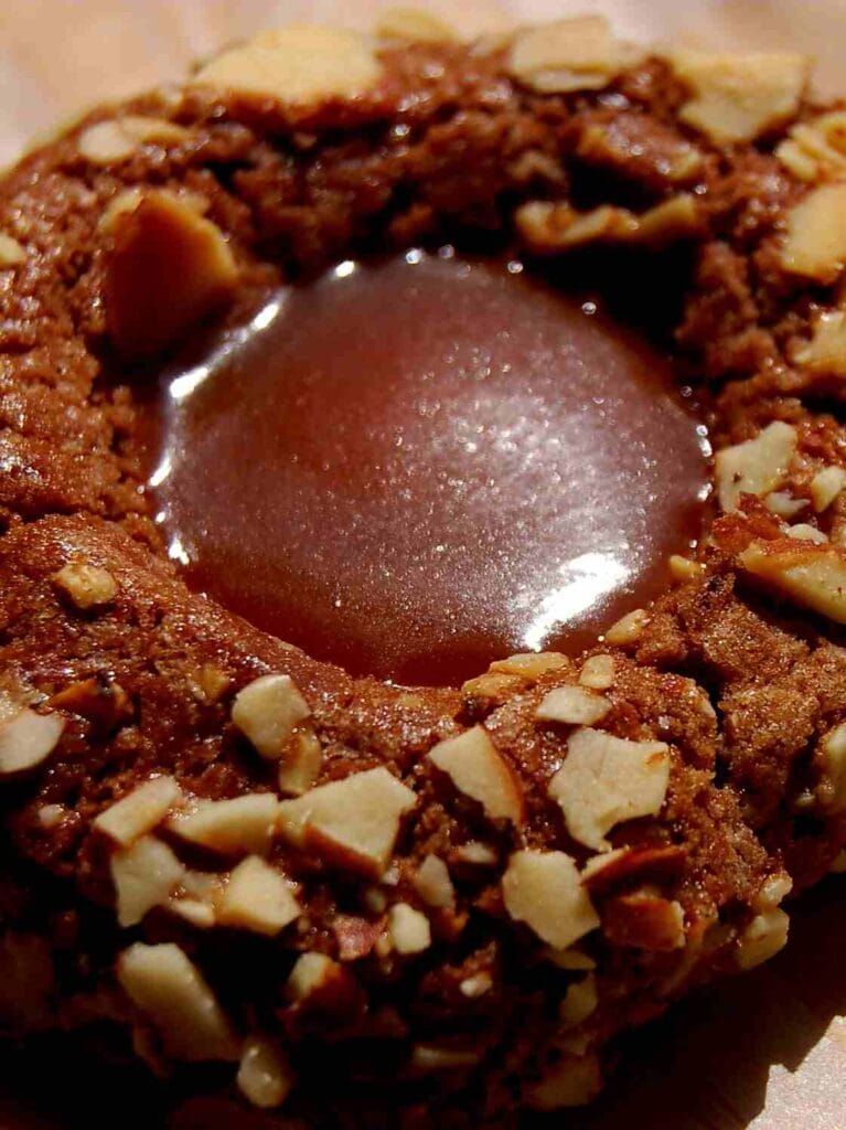 Melting in Your Mouth Chocolate Thumbprint Cookies With Mint & Caramel Magic