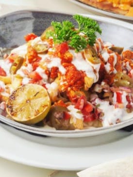 Cheesy Loaded Chicken Nachos Supreme