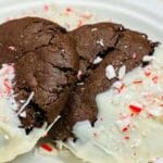 Peppermint Snowfall Chocolate Dipped Cookies