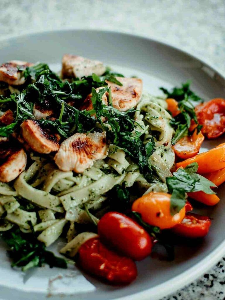 Homemade Garden Fresh Chicken Primavera Pasta