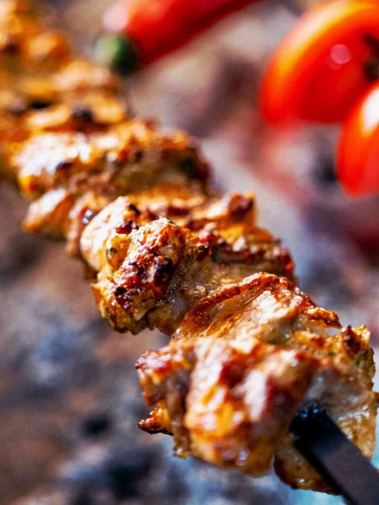 Backyard Fire-Grilled Chicken Kebabs