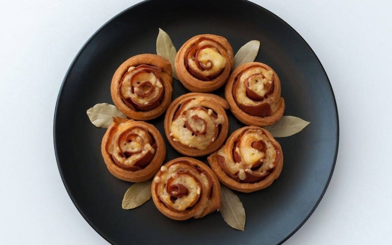 Golden Melted Ham and Cheese Crescent Swirls