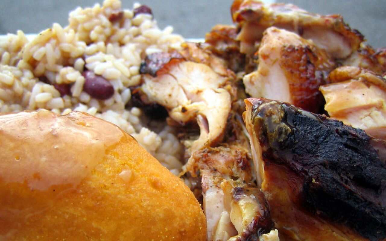 Jamaican Chicken with Rice and Peas