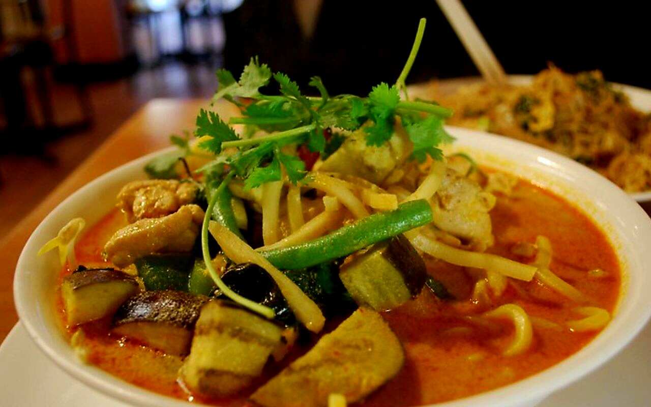 Creamy Thai Coconut Chicken Noodle Soup