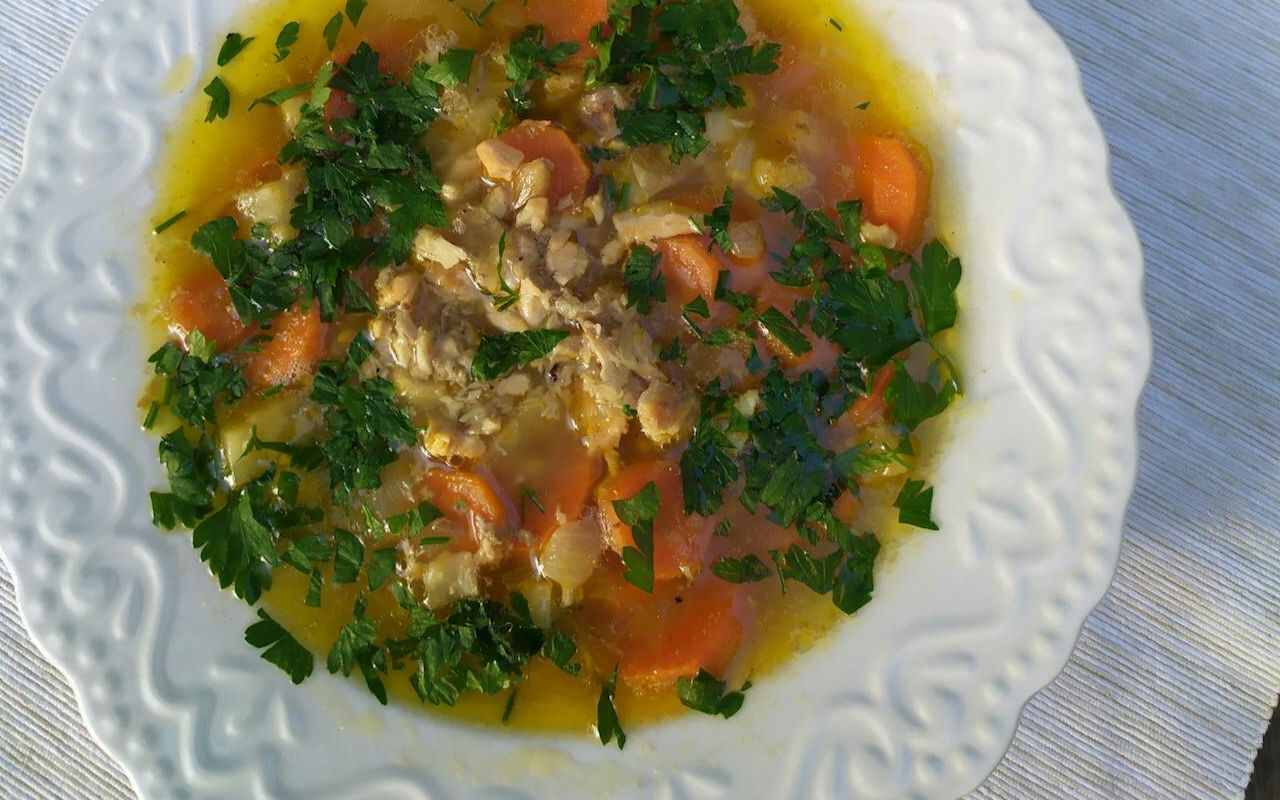 Georgian Spicy Chicken and Rice Kharcho Soup