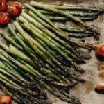 Oven Crisped Cheesy Asparagus Bake