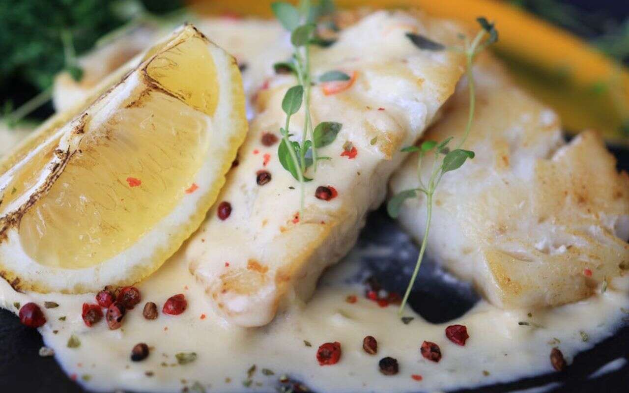 Velvet Glazed Salmon With Creamy Garlic Herb Sauce