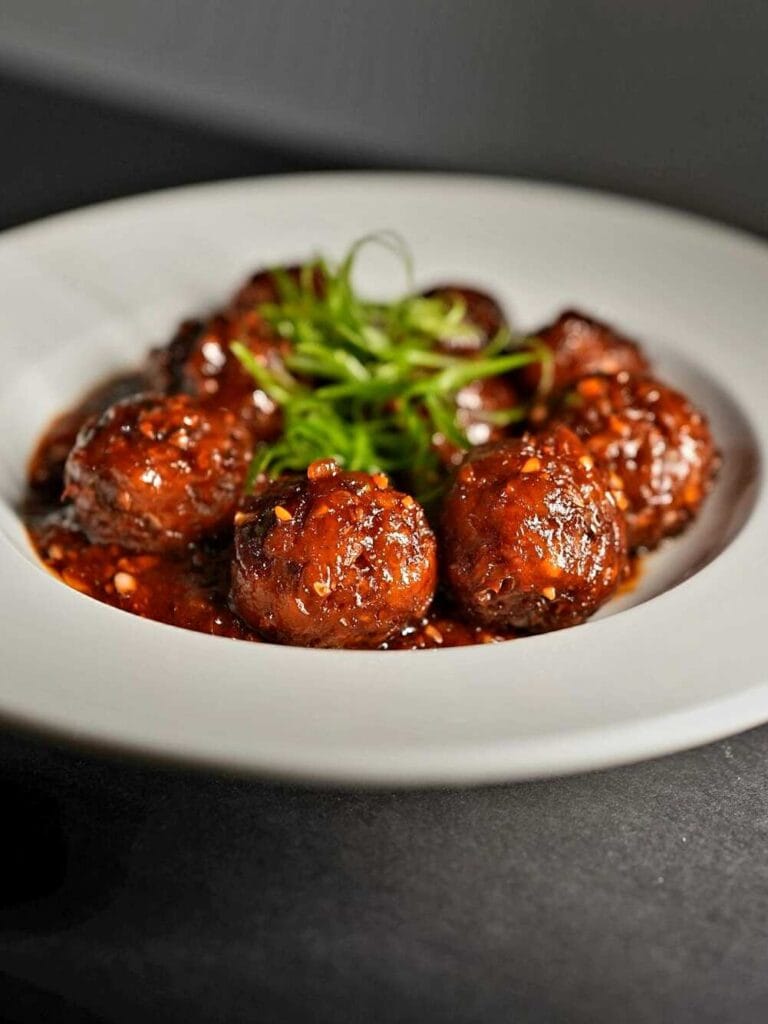 Sweet-Sour Cranberry Glazed Meatballs