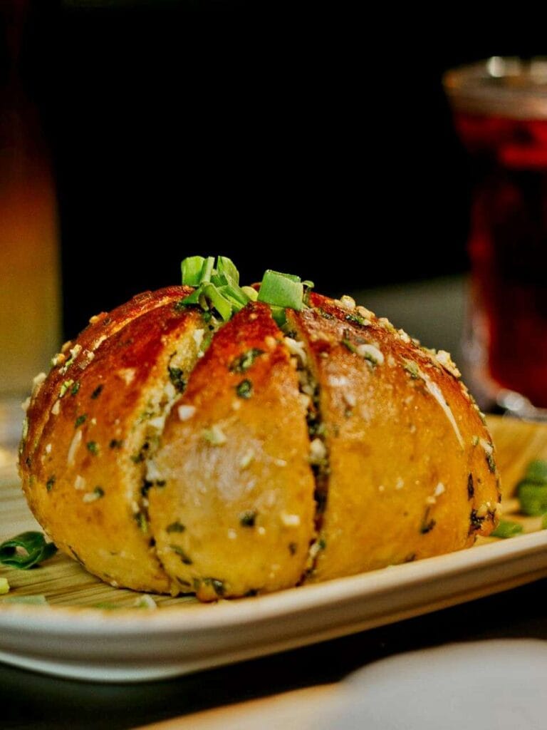 Golden Roasted Shallot and Garlic Artisan Bread
