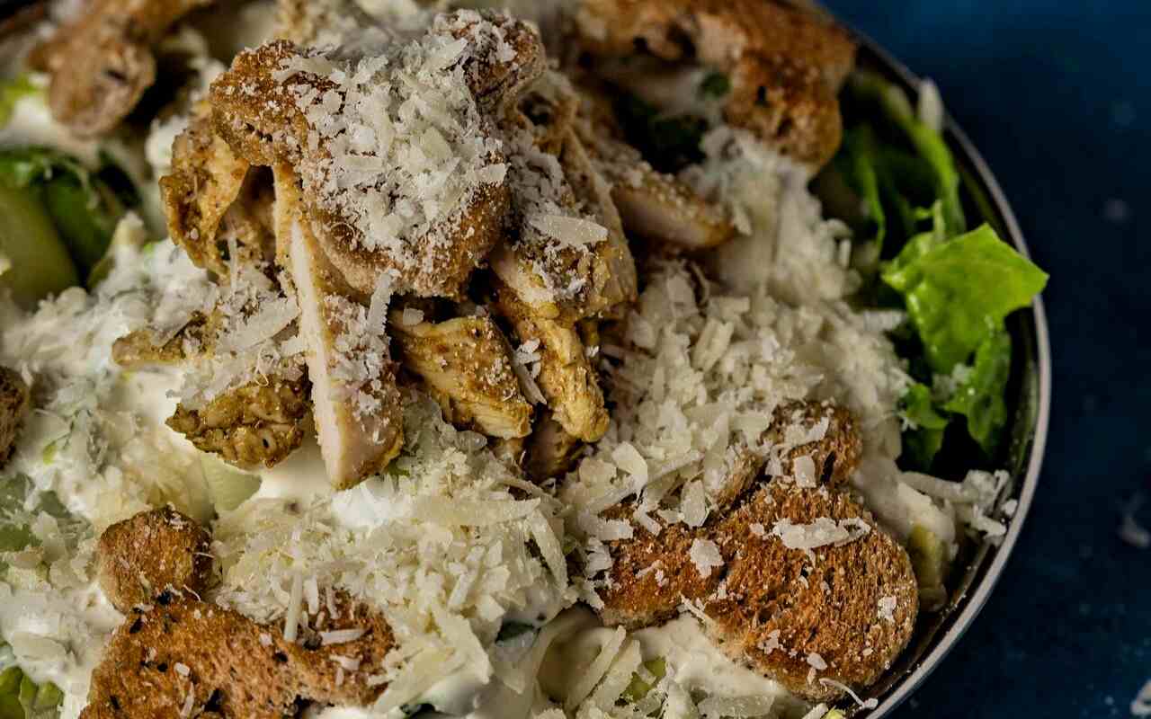 Baked Ziti, Crispy Chicken Wings, and Caesar Salad