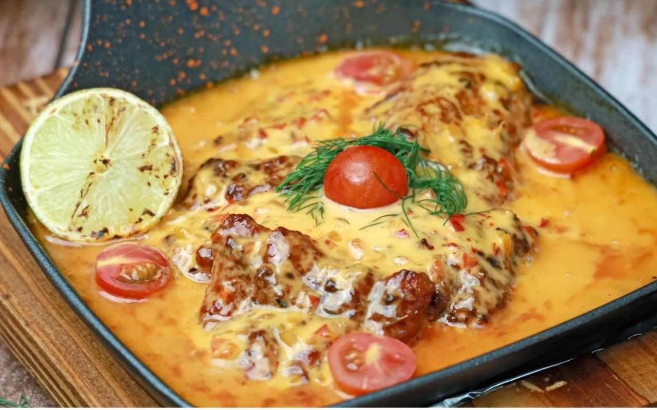 Creamy Woodland Asiago Chicken Skillet