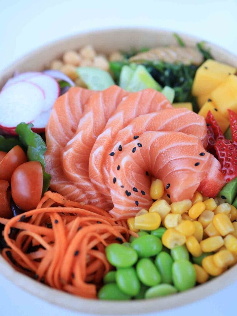 Salmon with Carrot and Cucumber Salad
