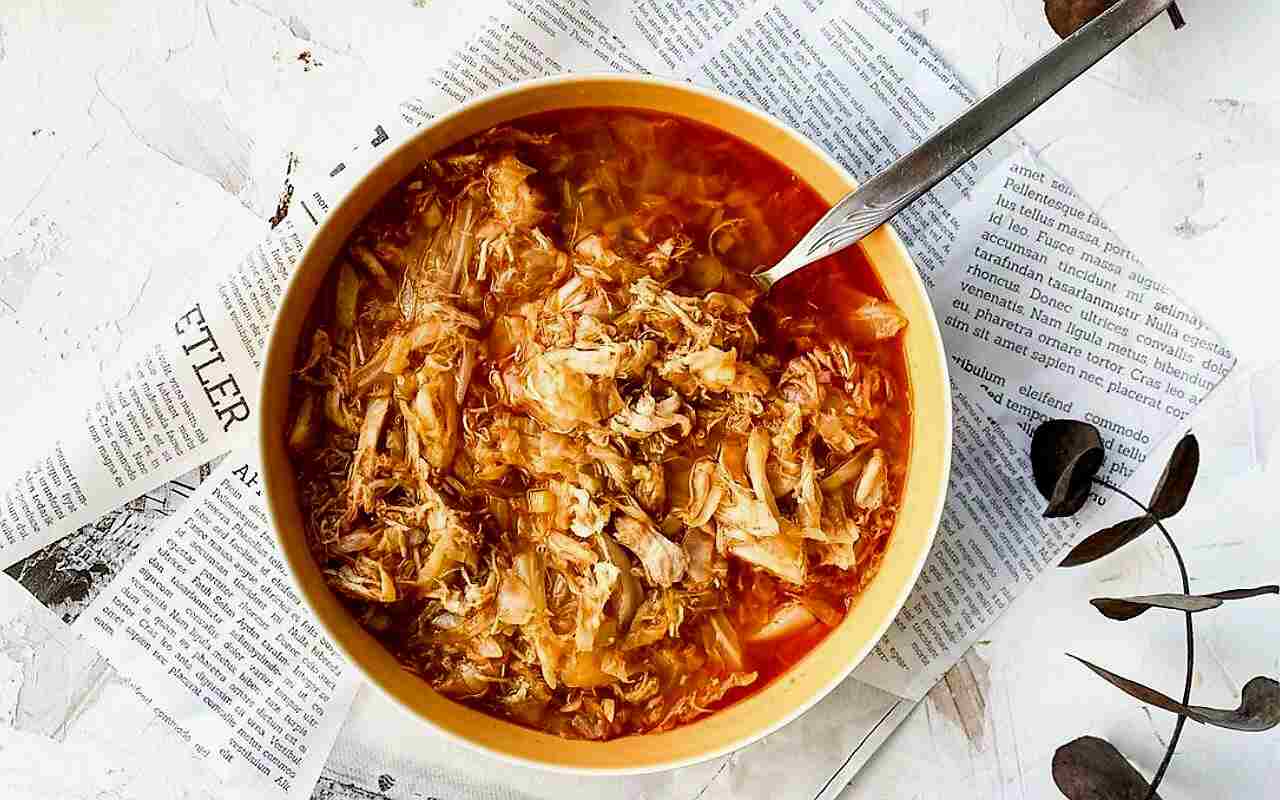 Buffalo Chicken Orzo Soup