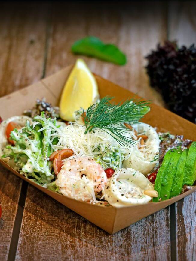 Salmon Cobb Salad with Lemon-Dill Dressing