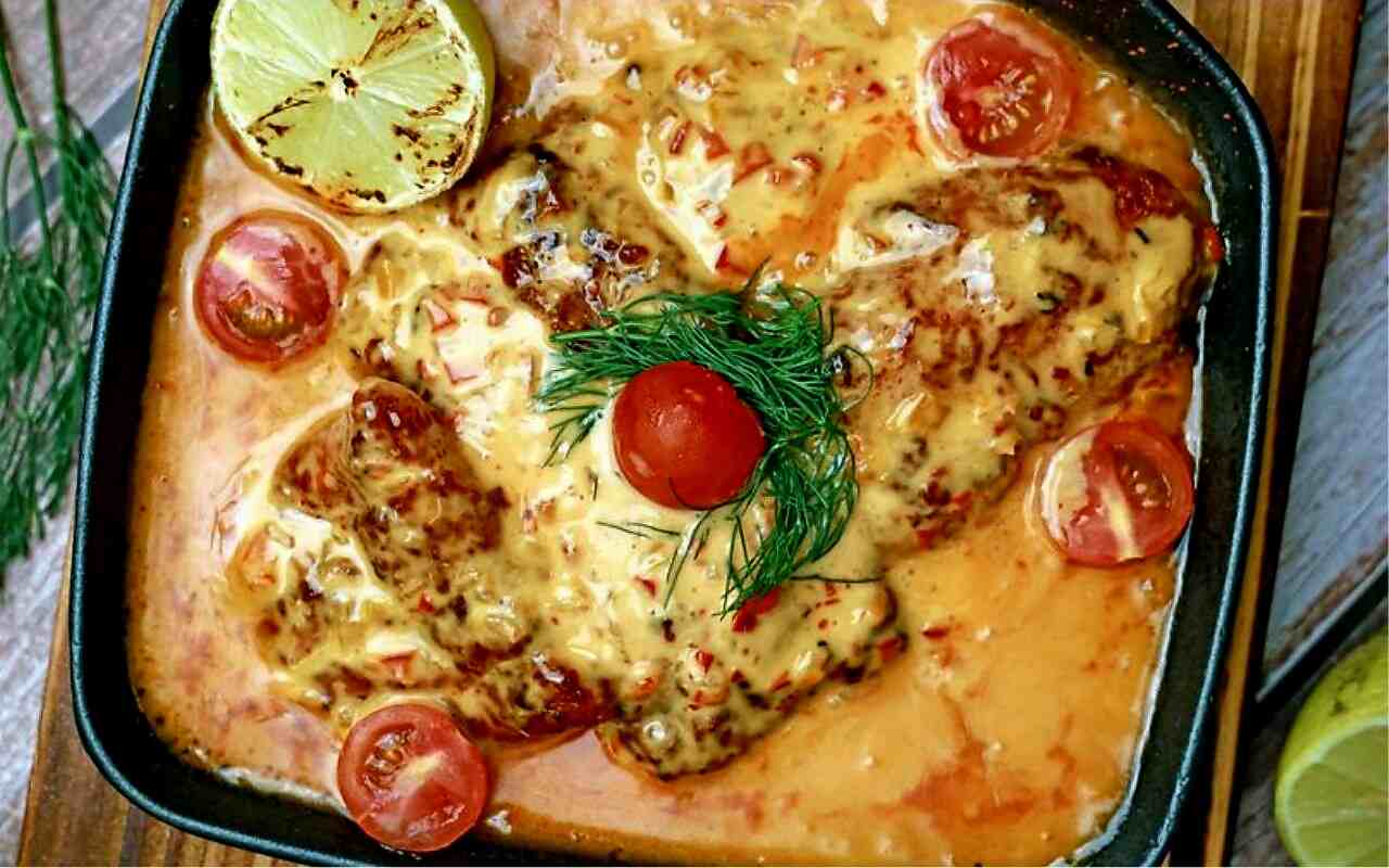 Baked Cod in Coconut Lemon Cream Sauce