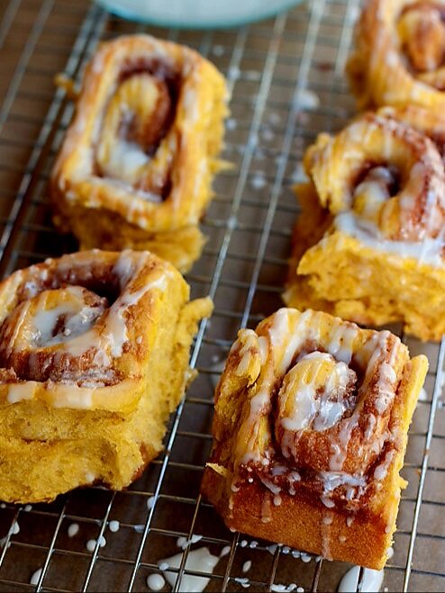 Soft and Fluffy Pumpkin Cinnamon Rolls
