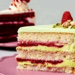 Raspberry White Chocolate Poke Cake